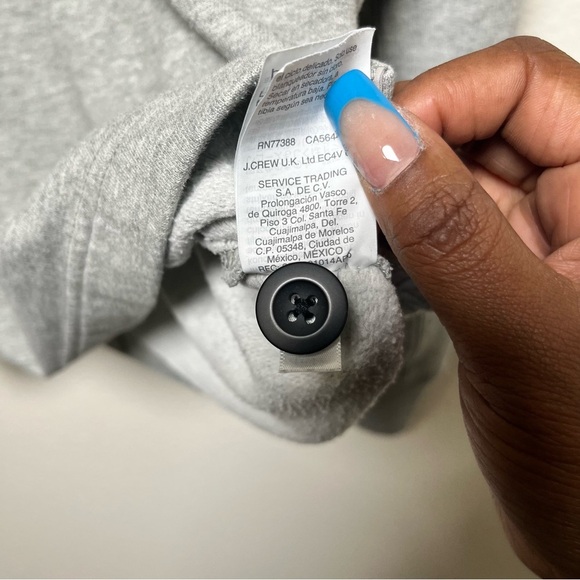 J. Crew Men Henley Sweater Large‎ Gray Preppy Nautical Golf Cotton Poly - Picture 7 of 10